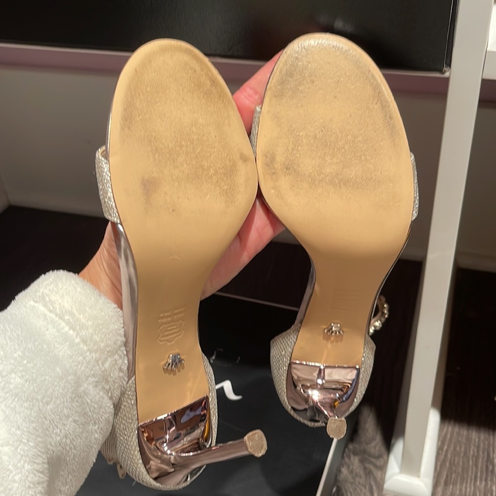 Like new - work once Nina- Deena champagne dream heels sz 9.5 - Picture 5 of 6